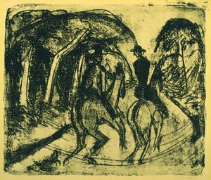 Reiter im Grunewald, 1914 - Ernst Ludwig Kirchner
